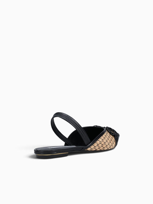 Jordan Natural Preto rafia Leather Black Multi / 5 / M