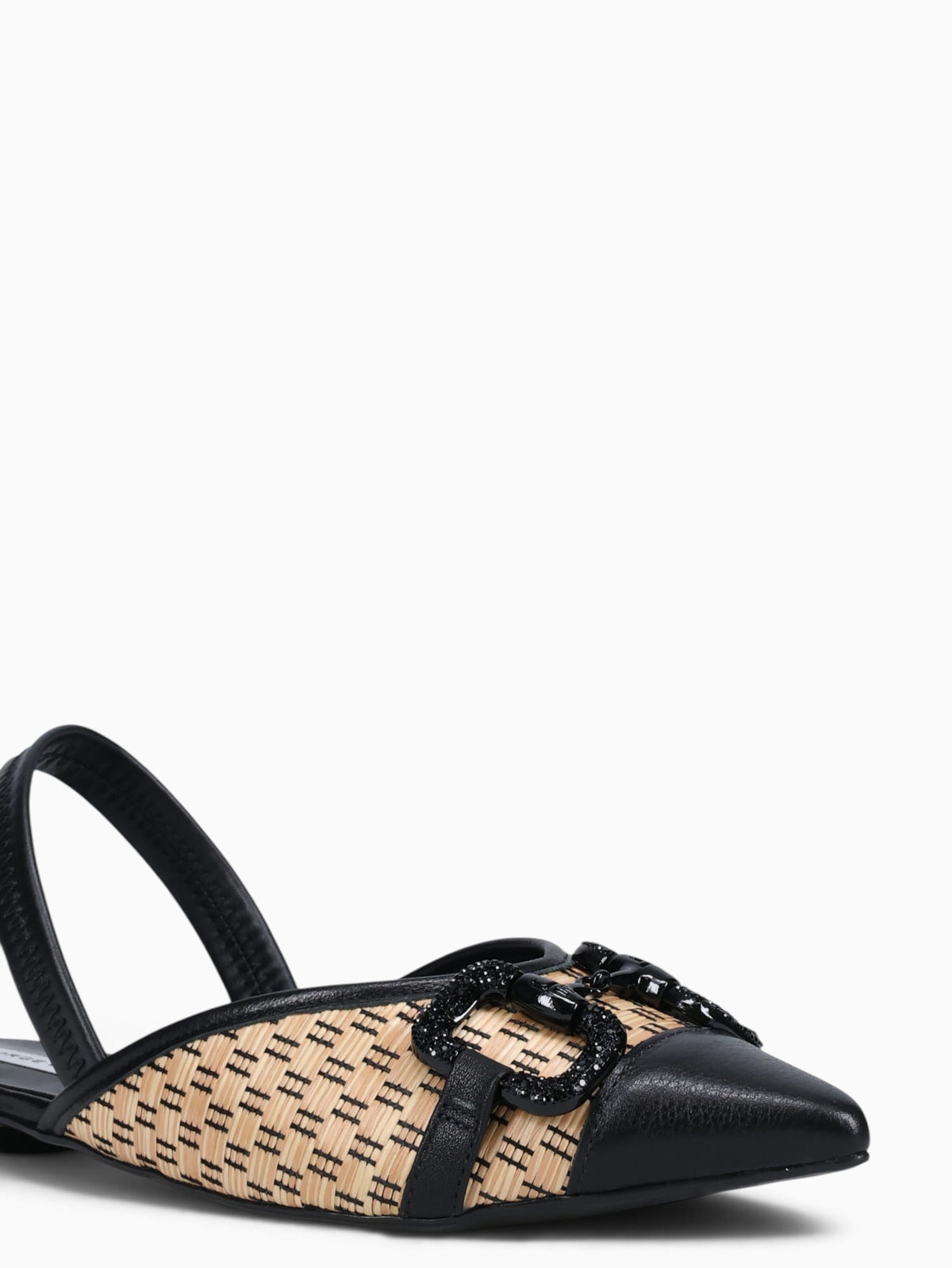 Jordan Natural Preto rafia Leather Black Multi / 5 / M