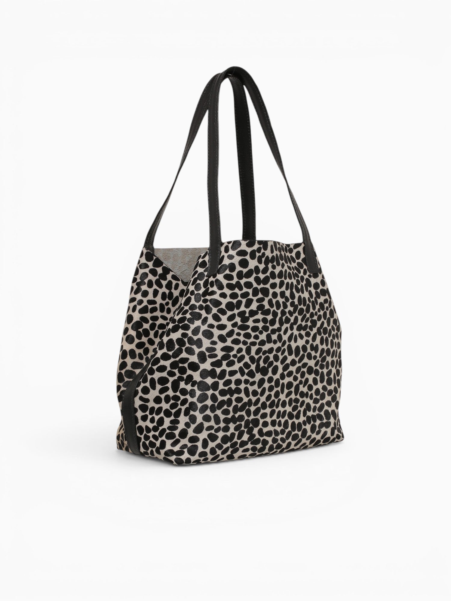 Mini Shopping Bag Tote Dalmata Blk Wh Black Multi