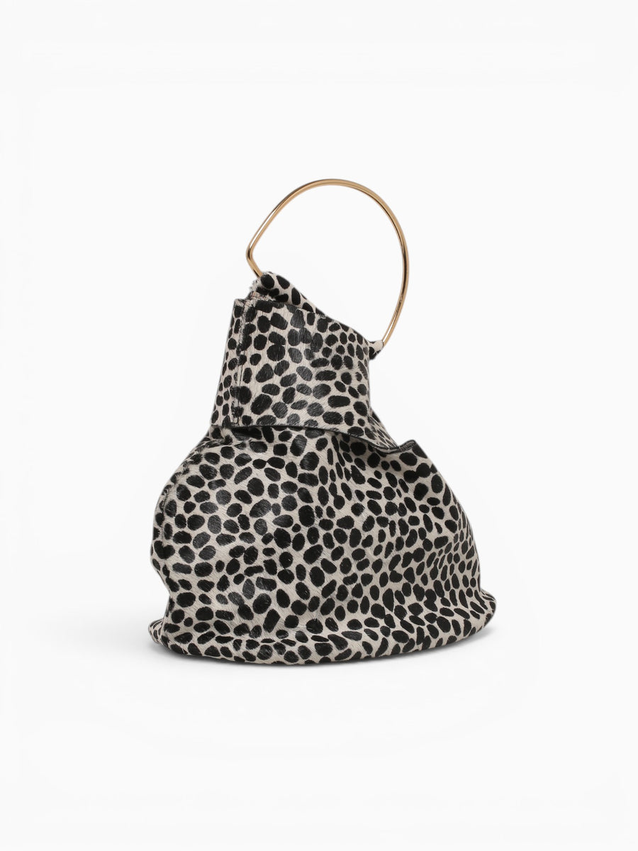 Asa Top Handle Bag Dalmata Black White Black Multi