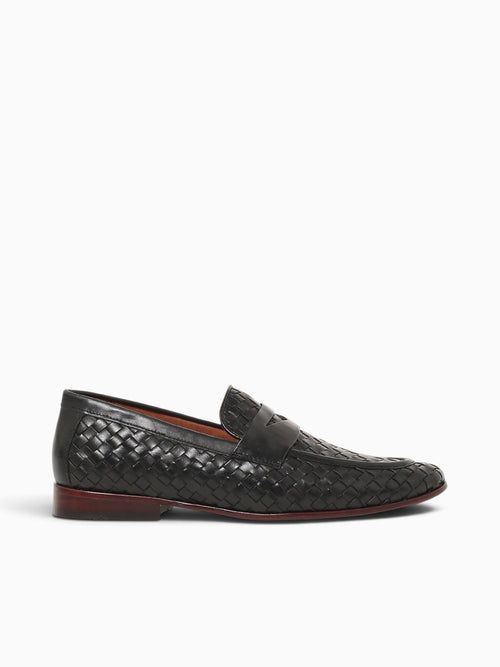 Samal Preto Woven Leather Black / 7 / M