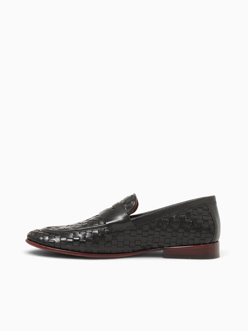 Samal Preto Woven Leather Black / 7 / M