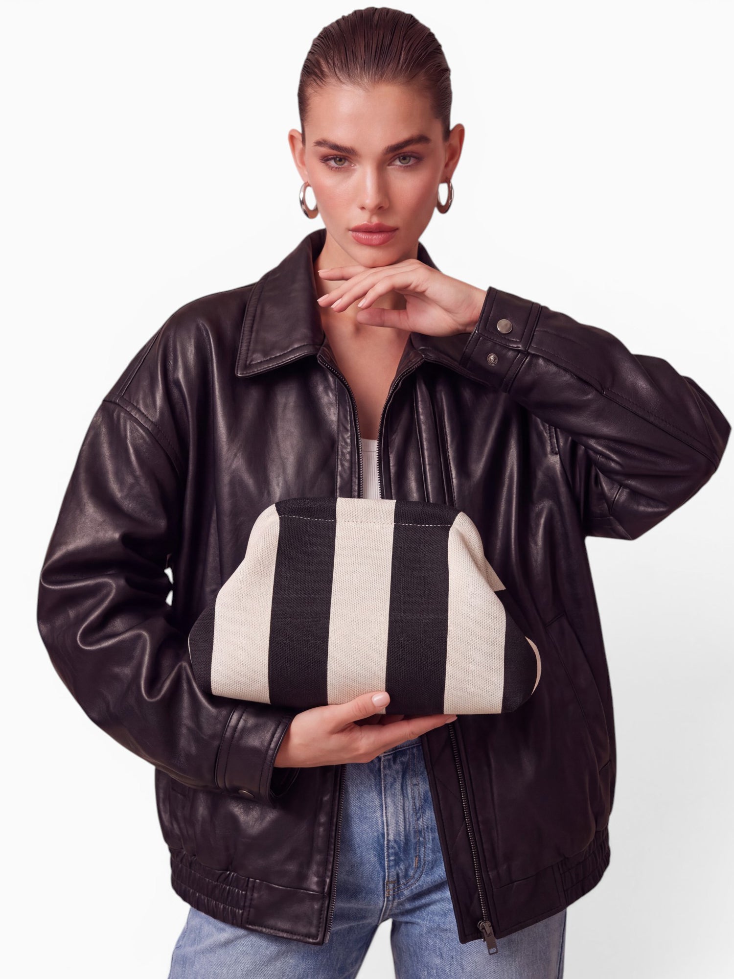 City Girl Pouch Black Beige Black Multi