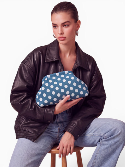 City Girl Pouch Polka Dot Blue Blue