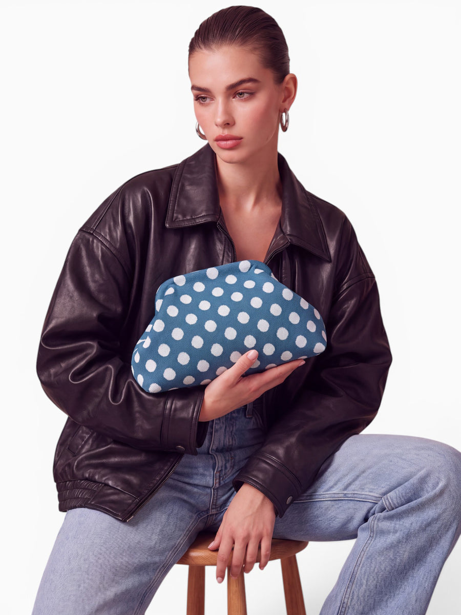 City Girl Pouch Polka Dot Blue Blue