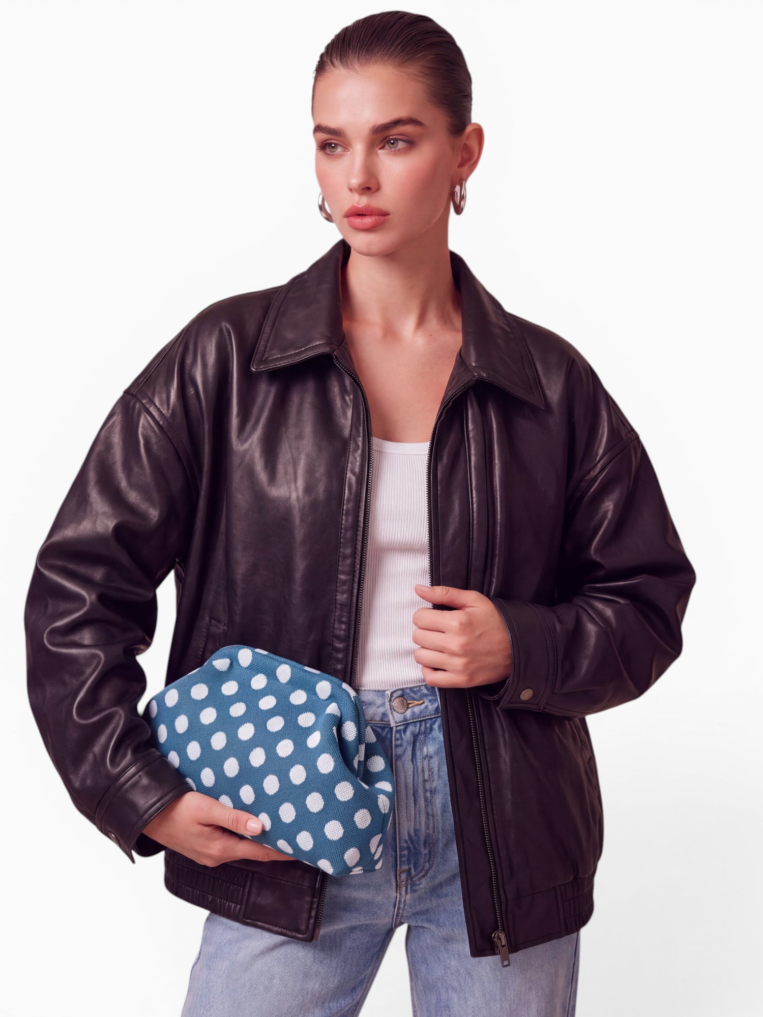City Girl Pouch Polka Dot Blue Blue