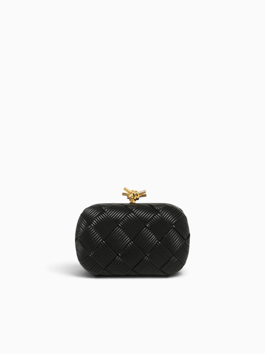 Woven Box Bag Black Black