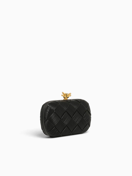 Woven Box Bag Black Black