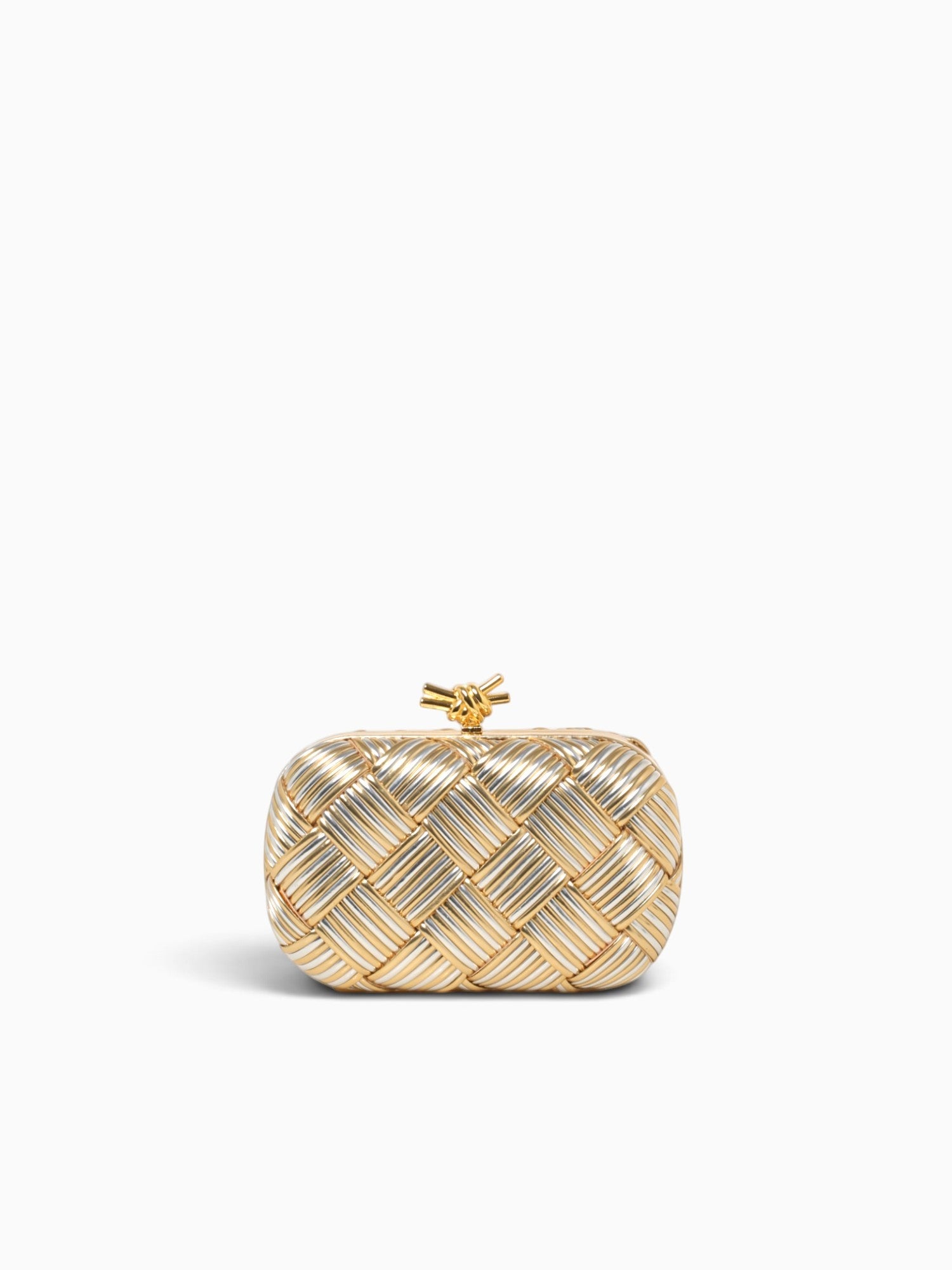 Woven Box Bag Gold Silver Gold
