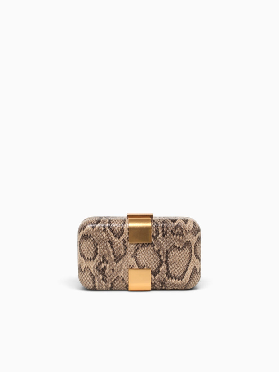 Amelie Box Bag Snake Beige Beige Multi