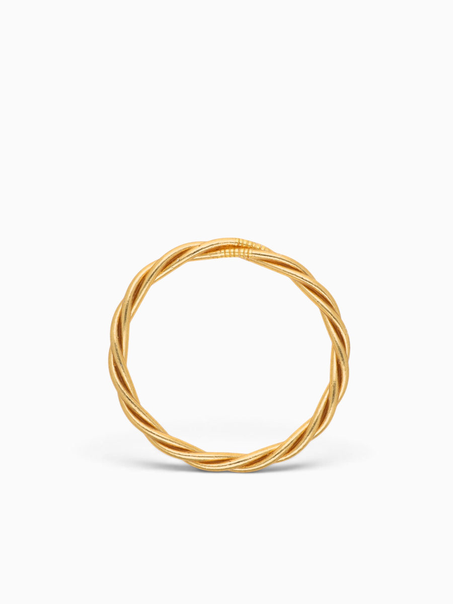 Aura Twist All Weather Bangle Gold / S