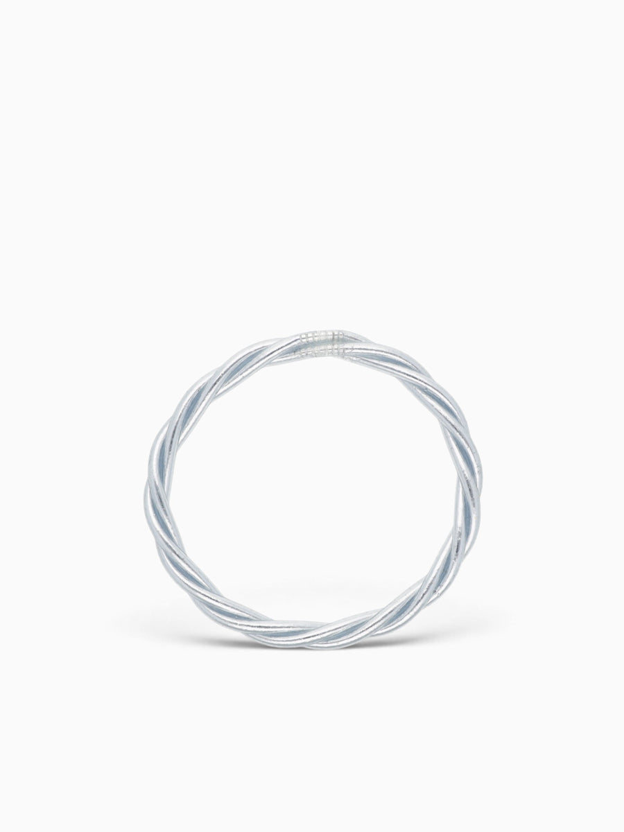 Silver Twist All Weather Bangle Silver / S