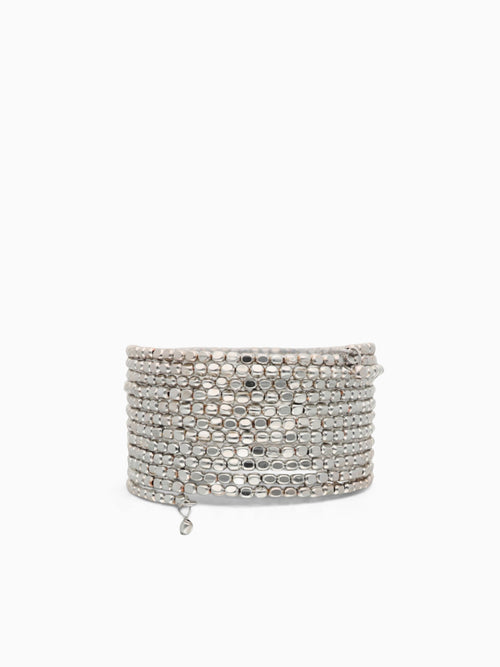 Silver Omega Wrist Wrap Silver