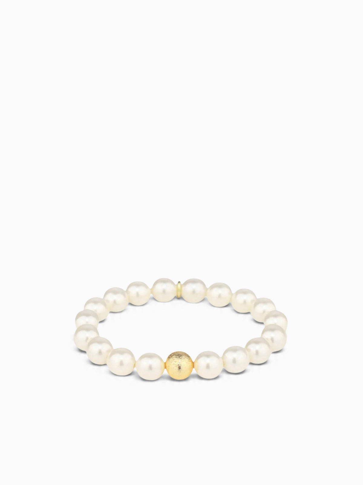White Pearl Mala Beaded Bracelet White Pearl