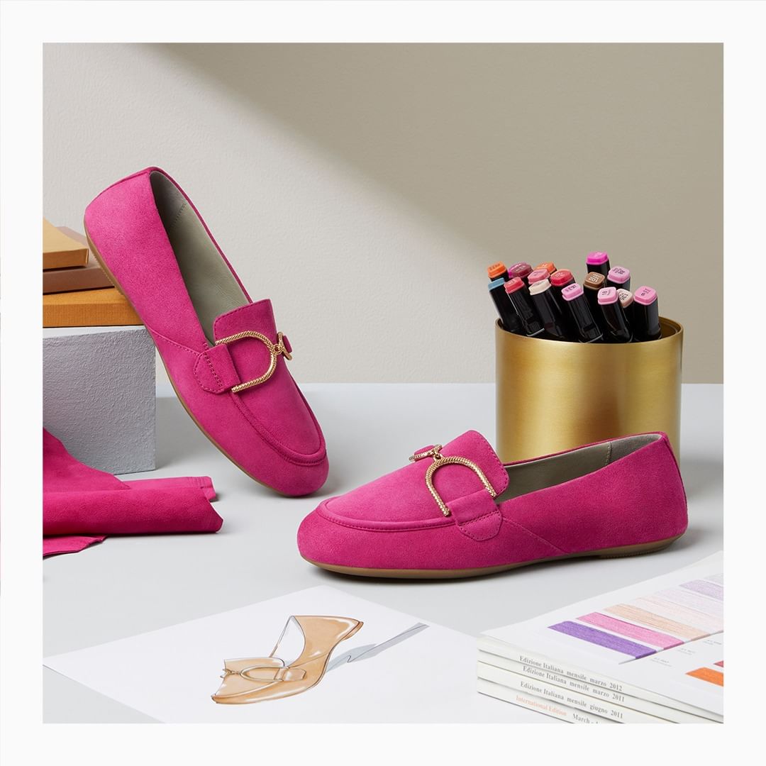 D Palmaria I Fuchsia Suede