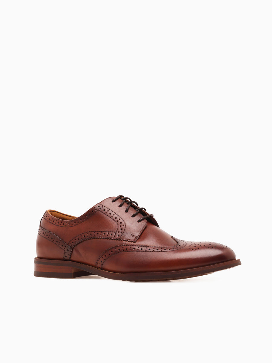 Rucci Wingtip 13383221 Cognac Leather Cognac / 7 / M