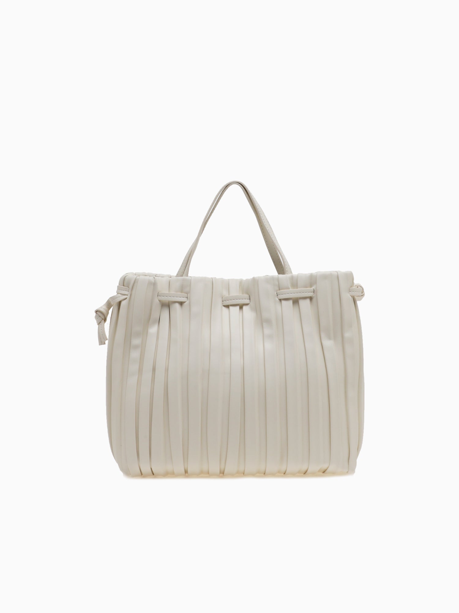 SRB26793 Pleated Shopper White White