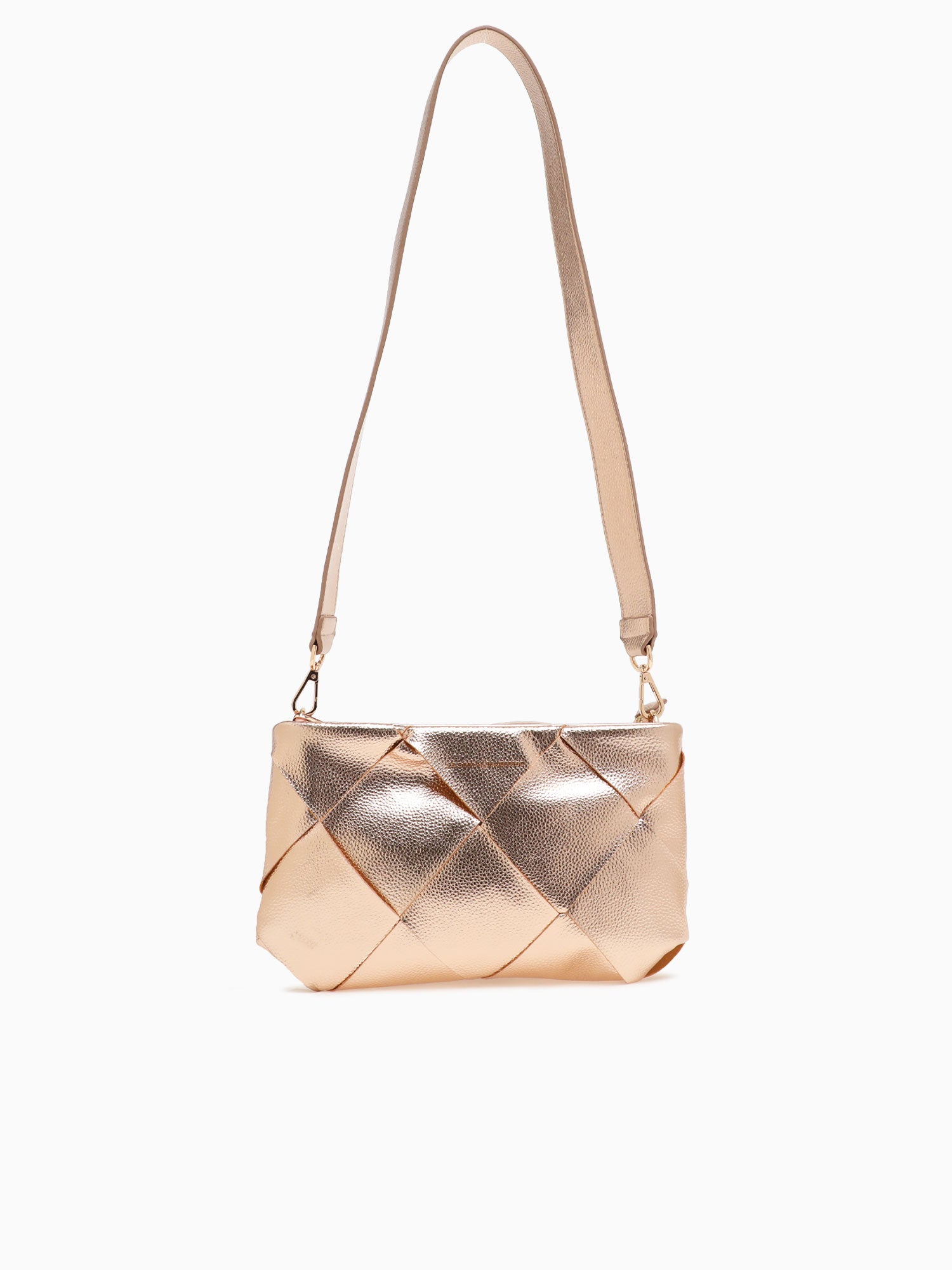 5165 Woven Clutch Champ Champagne