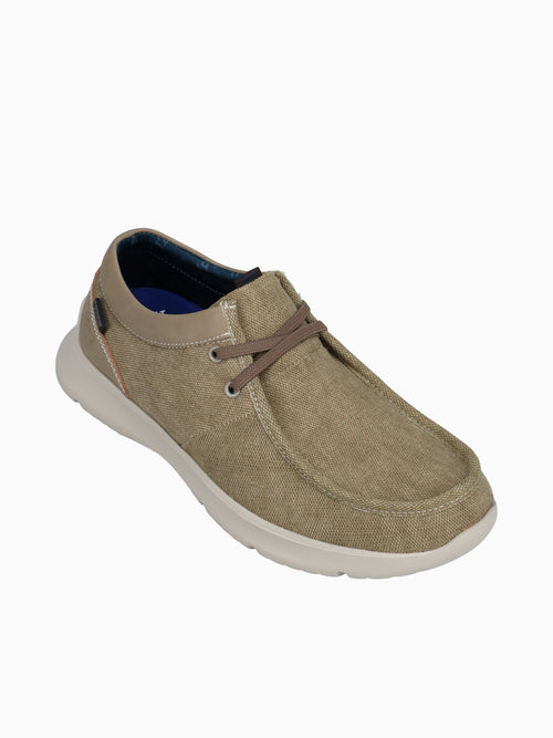 Bushwalker Moc Toe Stone Canvas Taupe / 7 / M