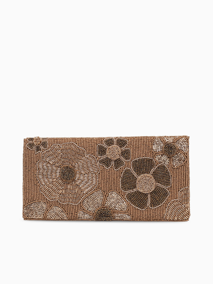 Floral Clutch Gold Gold