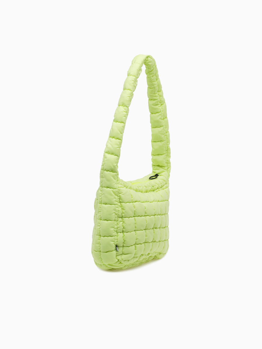 Nylon Shoulder Bag Lime Light Green