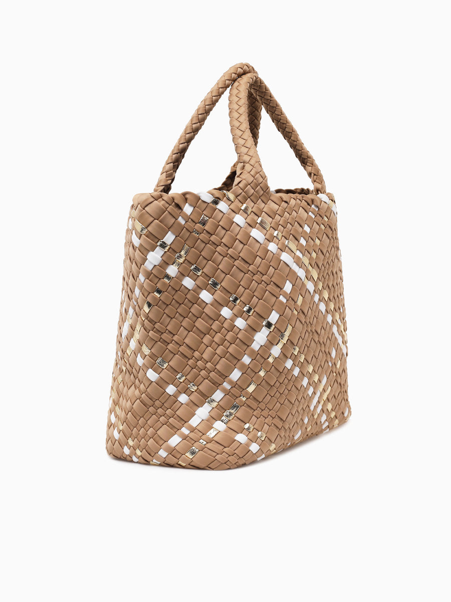 Woven Tote Taupe Taupe