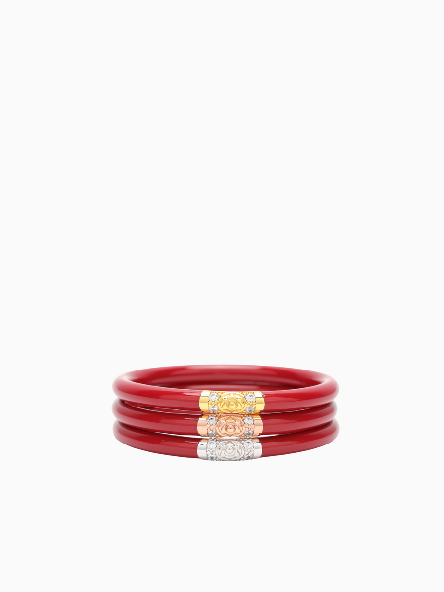 Three Kings All Weather Bangles Red